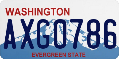 WA license plate AXG0786