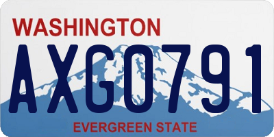 WA license plate AXG0791