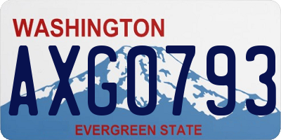 WA license plate AXG0793