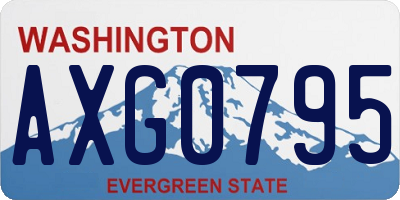 WA license plate AXG0795