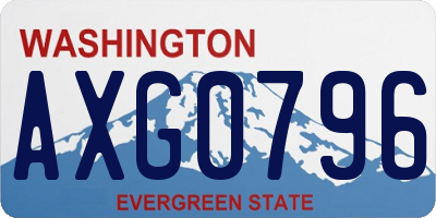 WA license plate AXG0796