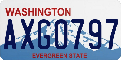WA license plate AXG0797