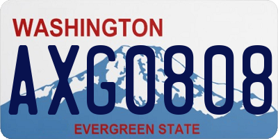 WA license plate AXG0808