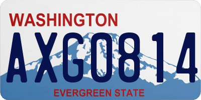 WA license plate AXG0814
