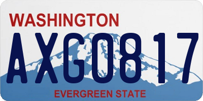 WA license plate AXG0817