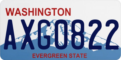 WA license plate AXG0822