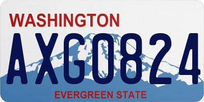 WA license plate AXG0824