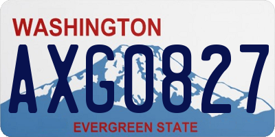 WA license plate AXG0827
