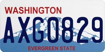 WA license plate AXG0829