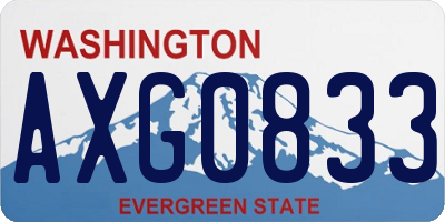 WA license plate AXG0833
