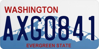 WA license plate AXG0841