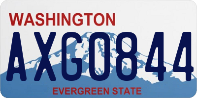 WA license plate AXG0844
