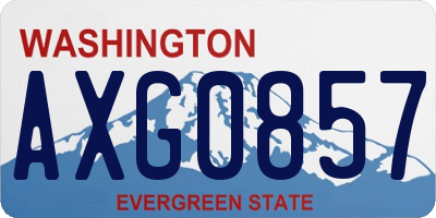 WA license plate AXG0857