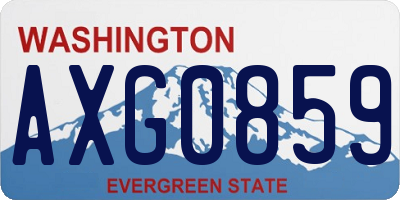 WA license plate AXG0859