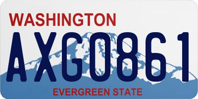 WA license plate AXG0861