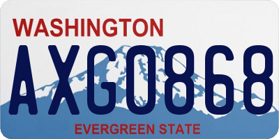 WA license plate AXG0868