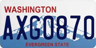 WA license plate AXG0870