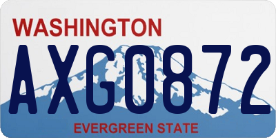 WA license plate AXG0872