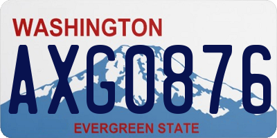 WA license plate AXG0876
