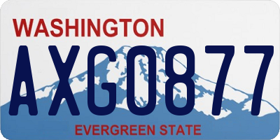WA license plate AXG0877