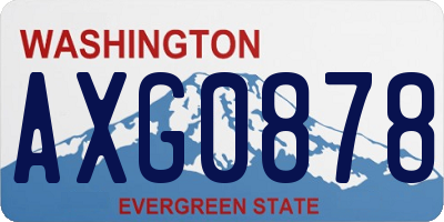 WA license plate AXG0878