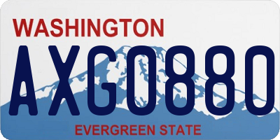 WA license plate AXG0880