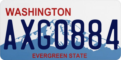 WA license plate AXG0884