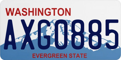 WA license plate AXG0885