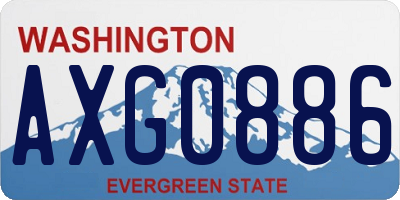 WA license plate AXG0886