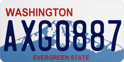 WA license plate AXG0887