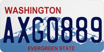 WA license plate AXG0889