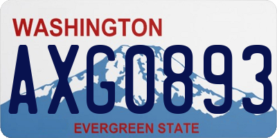 WA license plate AXG0893