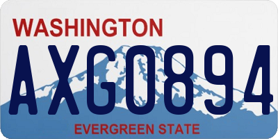 WA license plate AXG0894