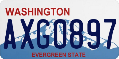 WA license plate AXG0897