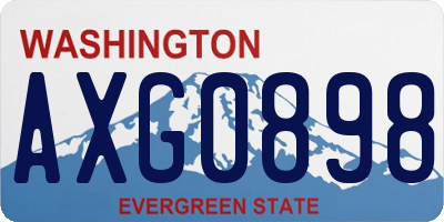 WA license plate AXG0898