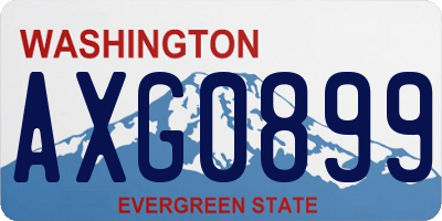 WA license plate AXG0899