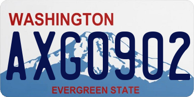 WA license plate AXG0902