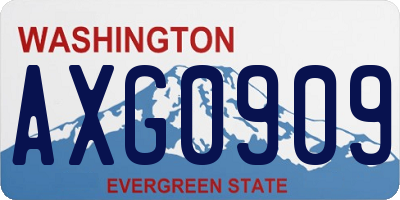 WA license plate AXG0909