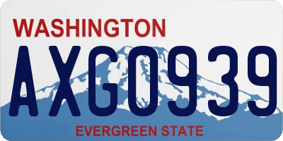 WA license plate AXG0939