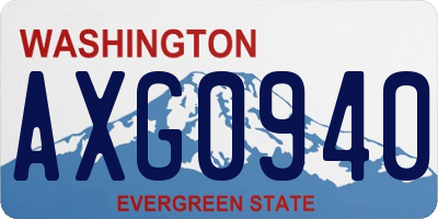 WA license plate AXG0940
