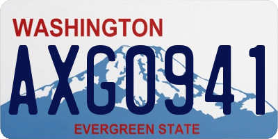 WA license plate AXG0941