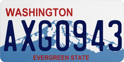 WA license plate AXG0943