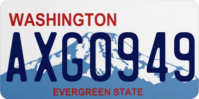 WA license plate AXG0949