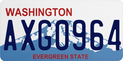 WA license plate AXG0964