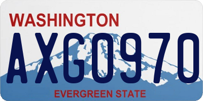 WA license plate AXG0970