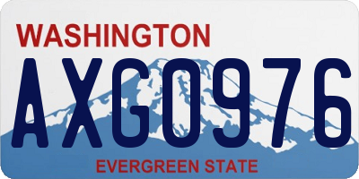 WA license plate AXG0976