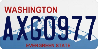 WA license plate AXG0977
