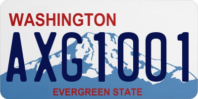 WA license plate AXG1001