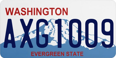 WA license plate AXG1009