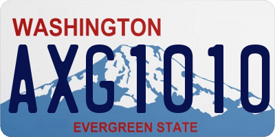 WA license plate AXG1010